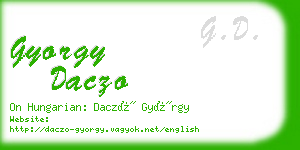 gyorgy daczo business card